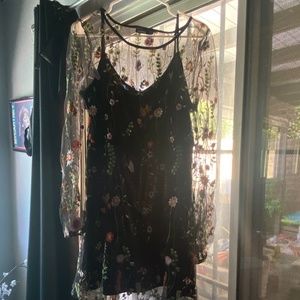 Mesh Embroidered Dress